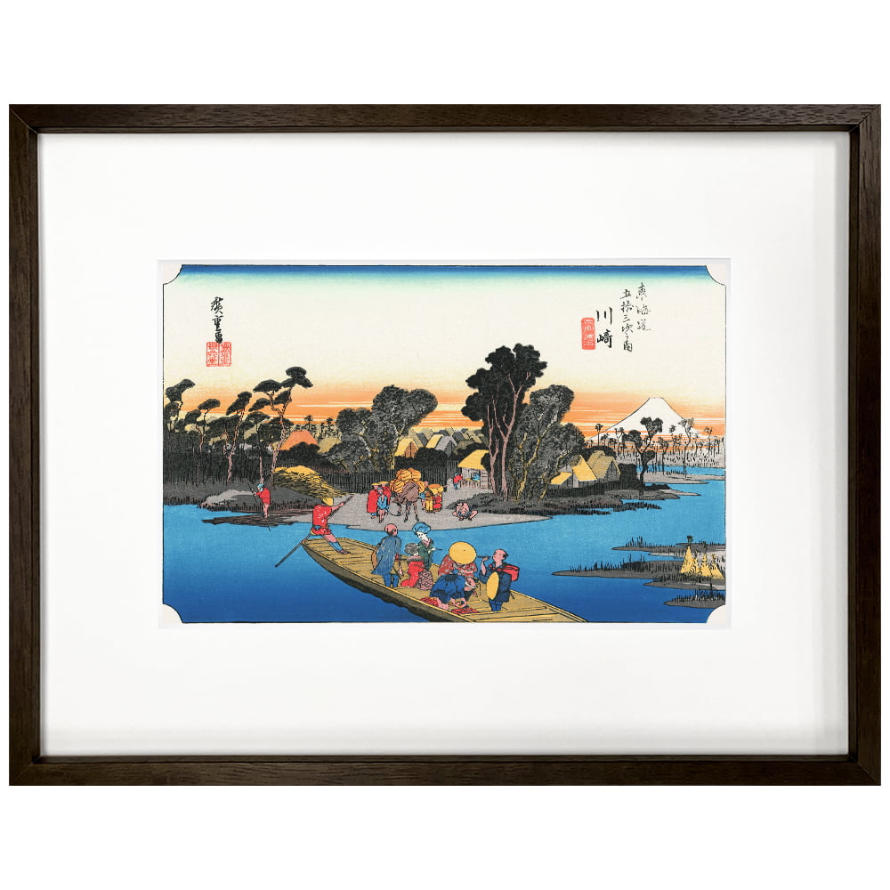 歌川広重「東海道五十三次 蒲原 夜之雪」浮世絵木版画｜浮世絵工房