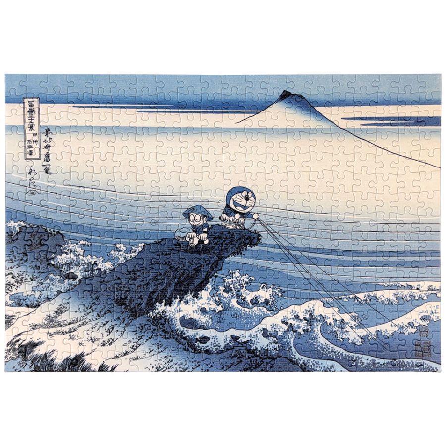 ドラえもん　浮世絵　版画　版三　甲州 富嶽三十六景　甲州石班澤 300部 ドラえもん 浮世絵・越前和紙パズル「富嶽三十六景 甲州石班澤
