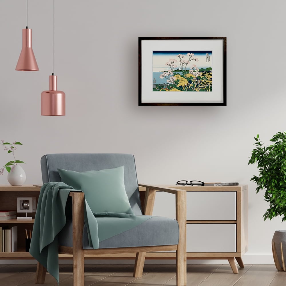 葛飾北斎「富嶽三十六景 東海道品川御殿山ノ不二」浮世絵木版画