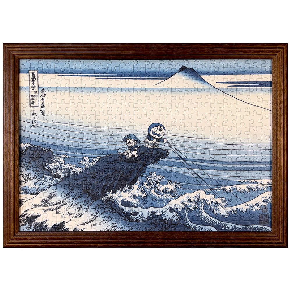 ドラえもん 浮世絵・越前和紙パズル「富嶽三十六景 甲州石班澤