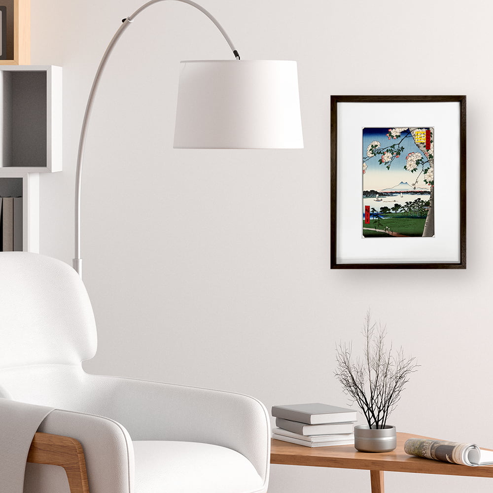 歌川広重「名所江戸百景 隅田川水神の森真崎」浮世絵木版画