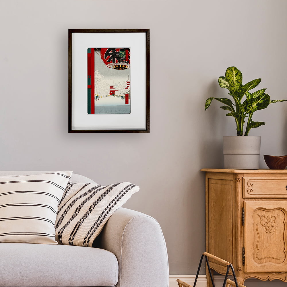 歌川広重「名所江戸百景 浅草金龍山」浮世絵木版画