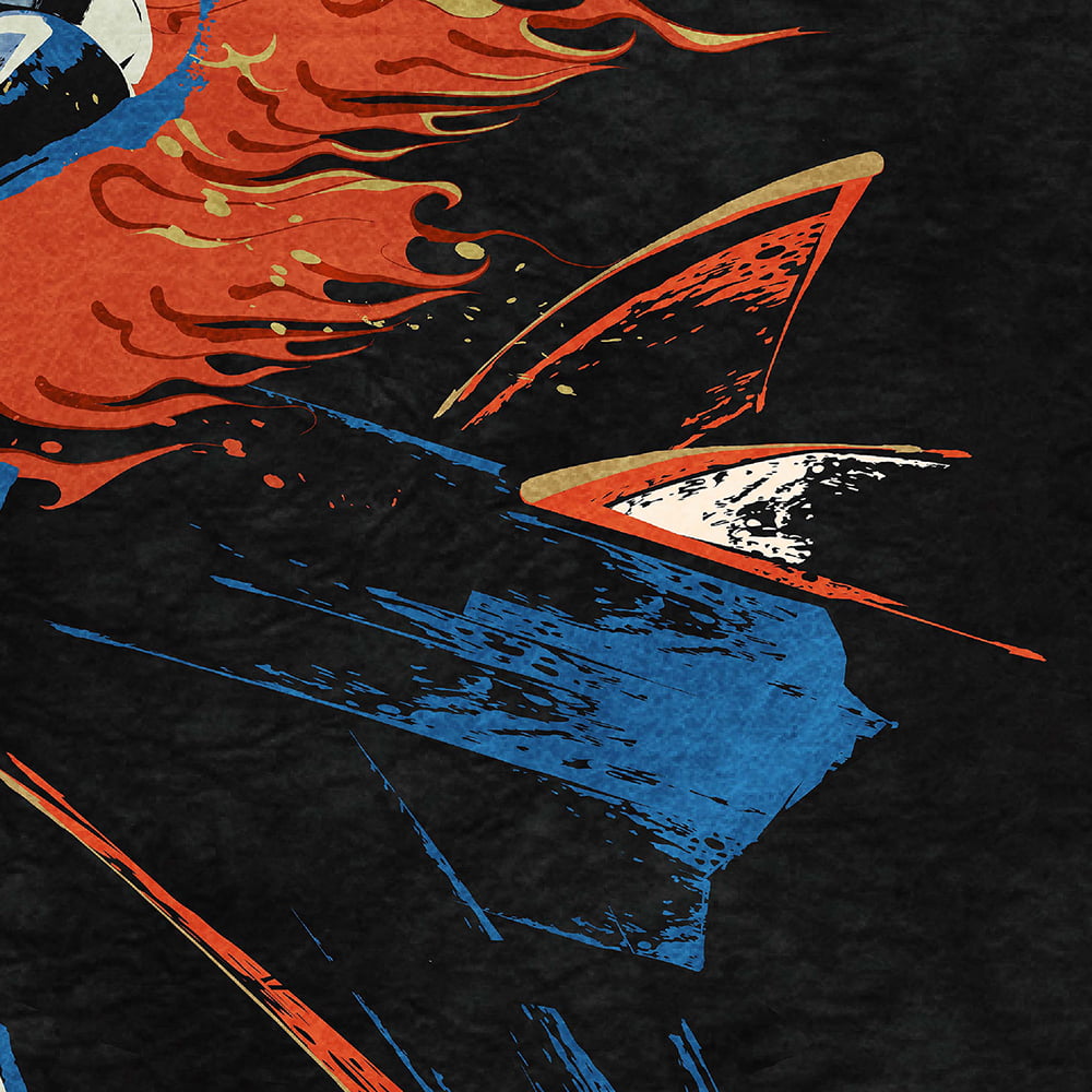 ガッチャマン浮世絵「大鷲火鳥図」