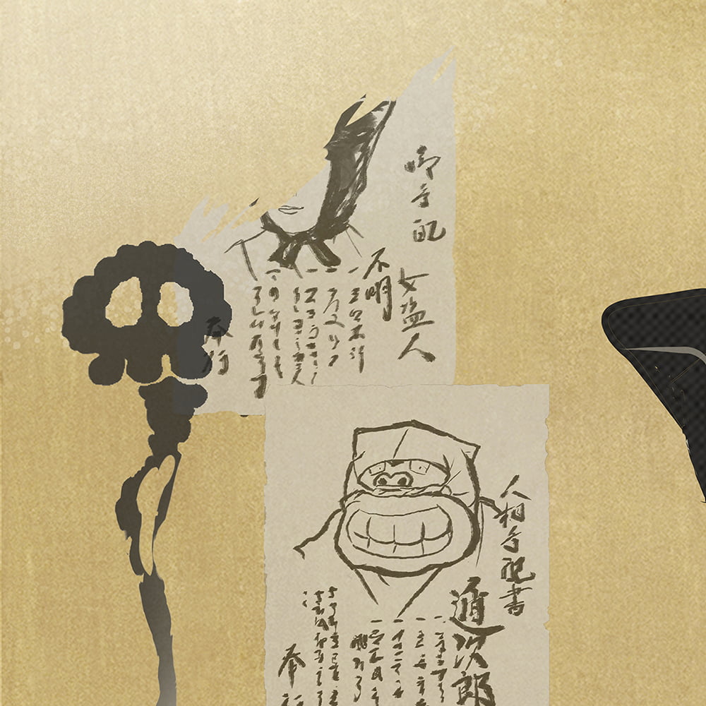 ドロンジョ浮世絵「タツノコ美人相 ドロンジョ(時間冒険物語 泥ん暴一味)」