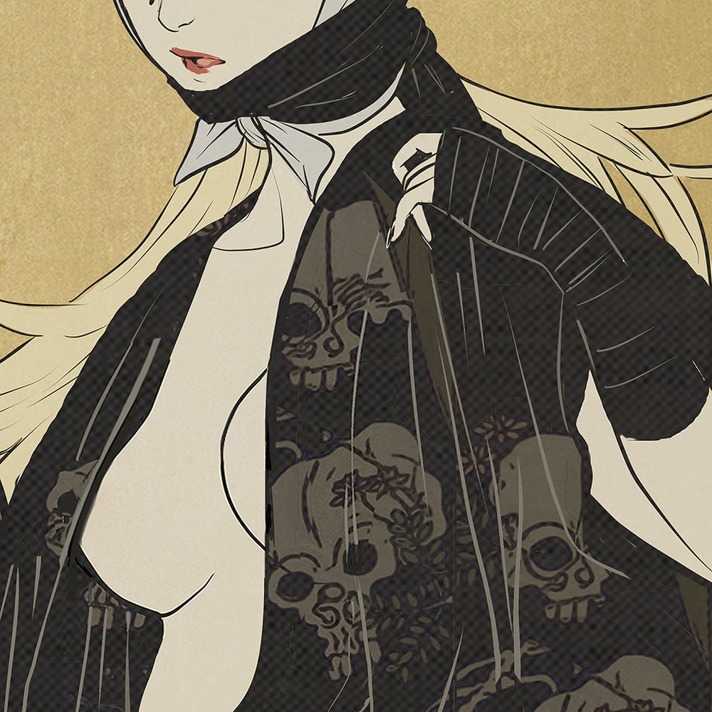 ドロンジョ浮世絵「タツノコ美人相 ドロンジョ(時間冒険物語 泥ん暴一味)」