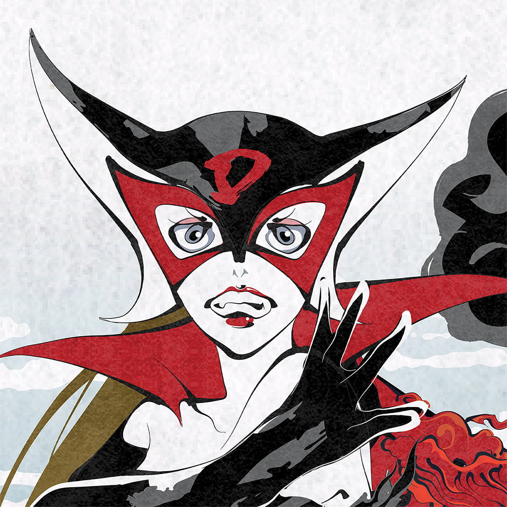 ドロンジョ浮世絵「骸骨之煙景」