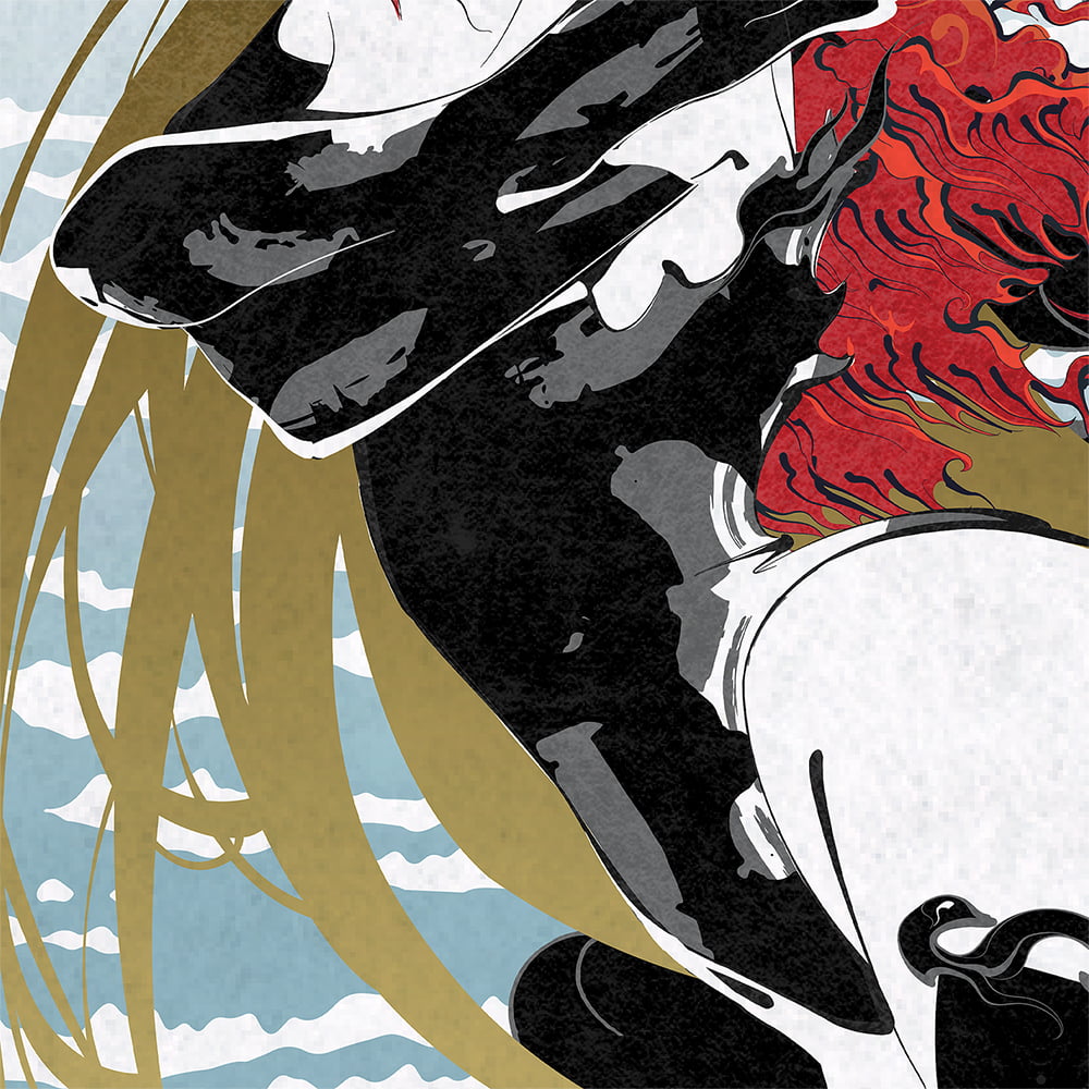 ドロンジョ浮世絵「骸骨之煙景」