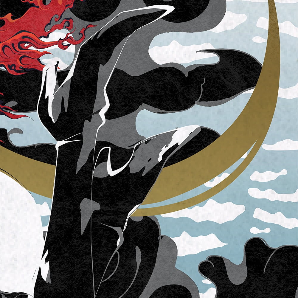 ドロンジョ浮世絵「骸骨之煙景」