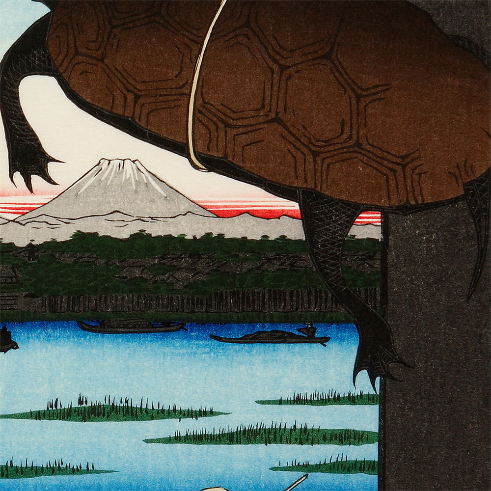 浮世絵、名所江戸百景深川八まん、初代歌川広重画 名所江戸百景 深川八まん山ひらき - 歌川広重 - 日本画 - 名画