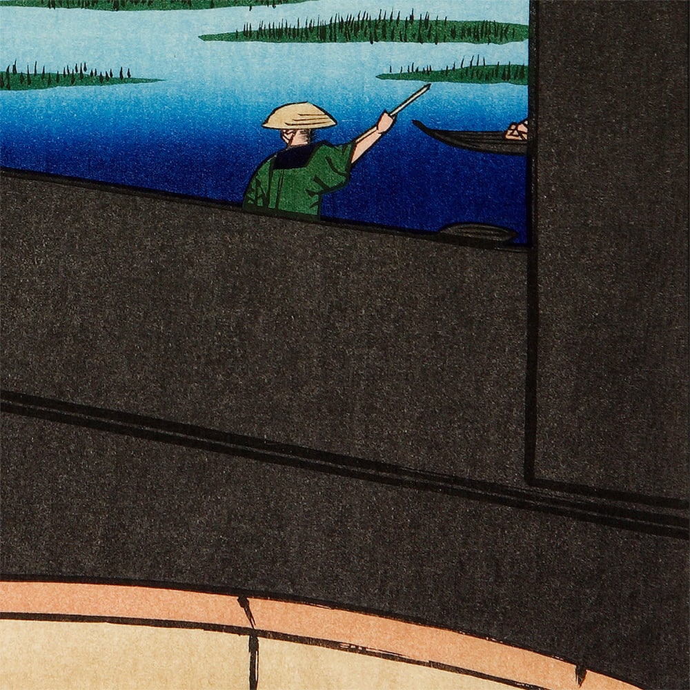 歌川広重「名所江戸百景 深川万年橋」浮世絵木版画