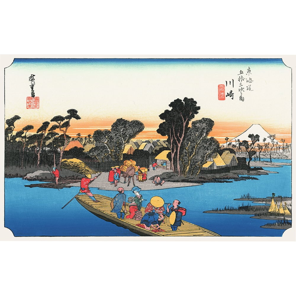 歌川広重版画 歌川広重「東海道五十三次 川崎 六郷渡舟」浮世絵木版画｜浮世絵工房