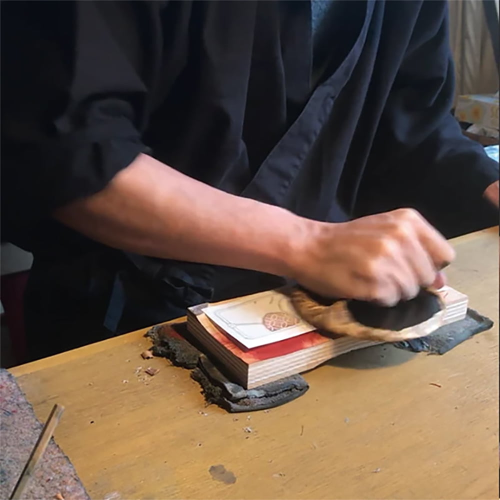 ドラえもん 小型・ミニ浮世絵木版画「ドラミちゃん(マット額入り)」