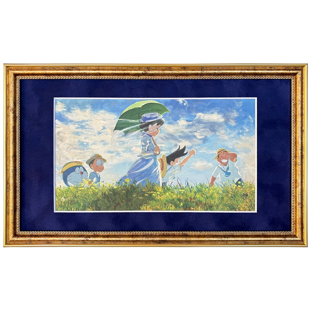 『映画ドラえもん のび太の絵世界物語』名画ジークレー版画「散歩、日傘をさす女」