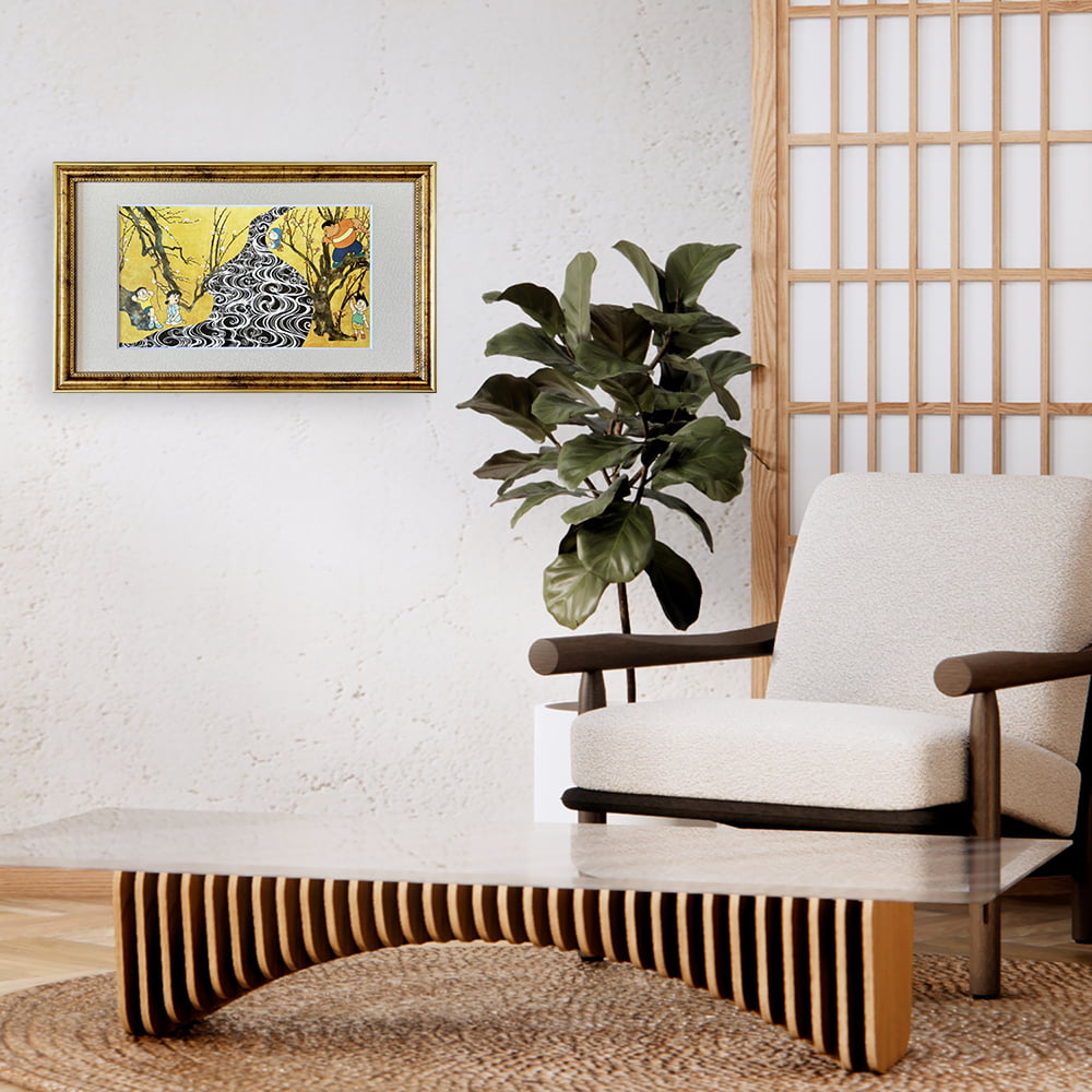 『映画ドラえもん のび太の絵世界物語』名画ジークレー版画「紅白梅屏風図」