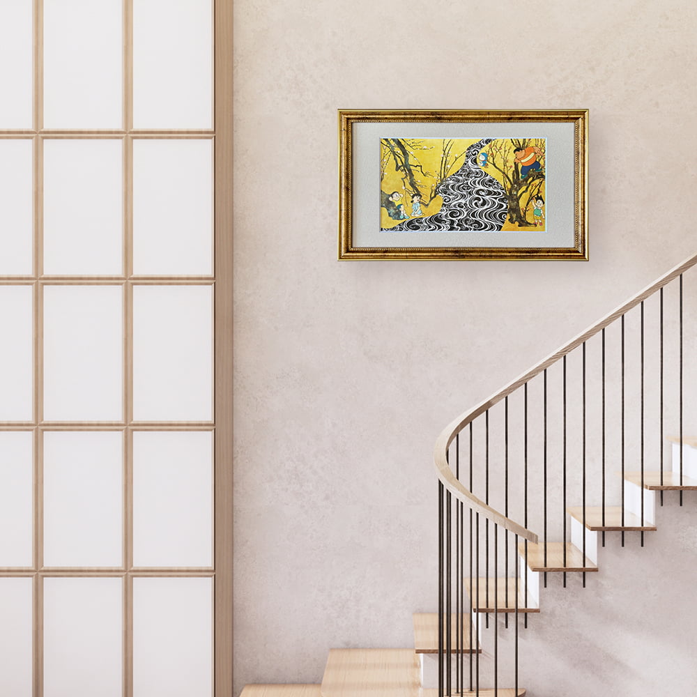 重複した視線　　　高見沢耳のジクレー版画作品　一点物の版画作品です(A4サイズ) ジクレー版画「桜色の天使」（フレーム無し・ブックマット仕様