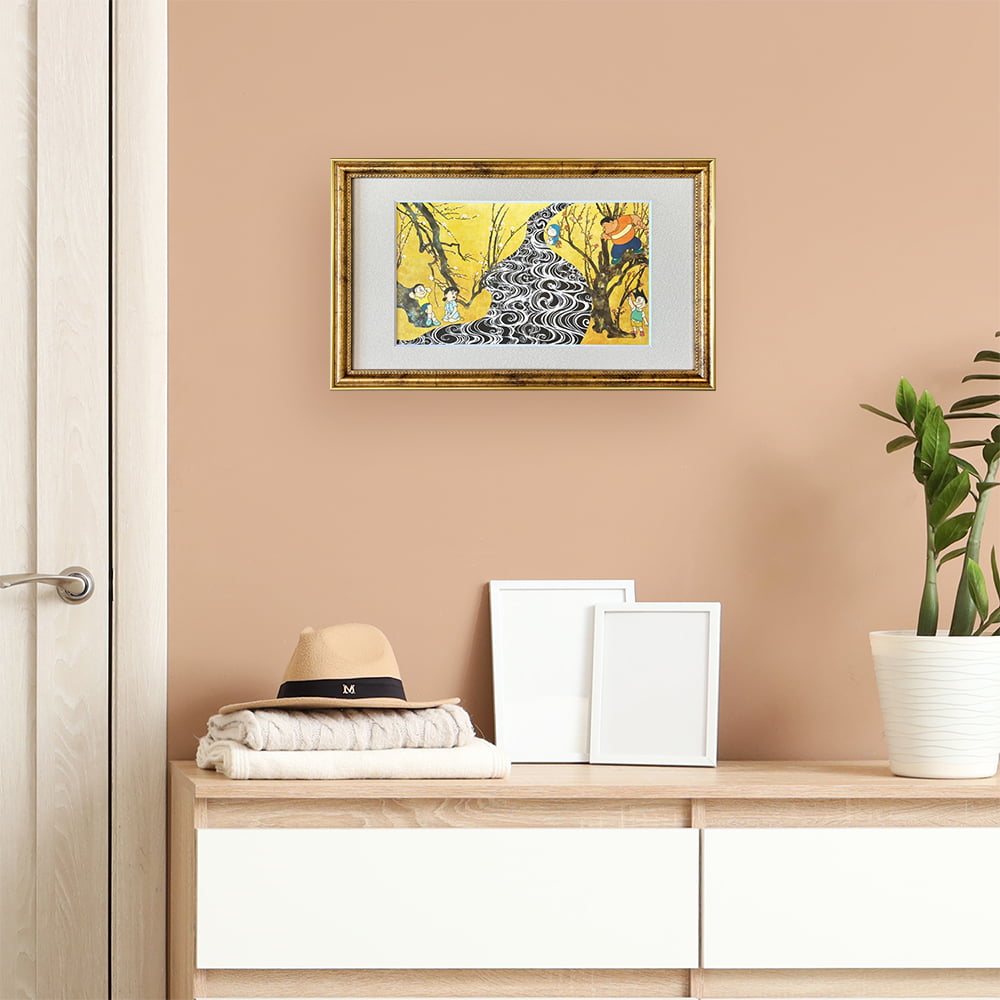 『映画ドラえもん のび太の絵世界物語』名画ジークレー版画「紅白梅屏風図」