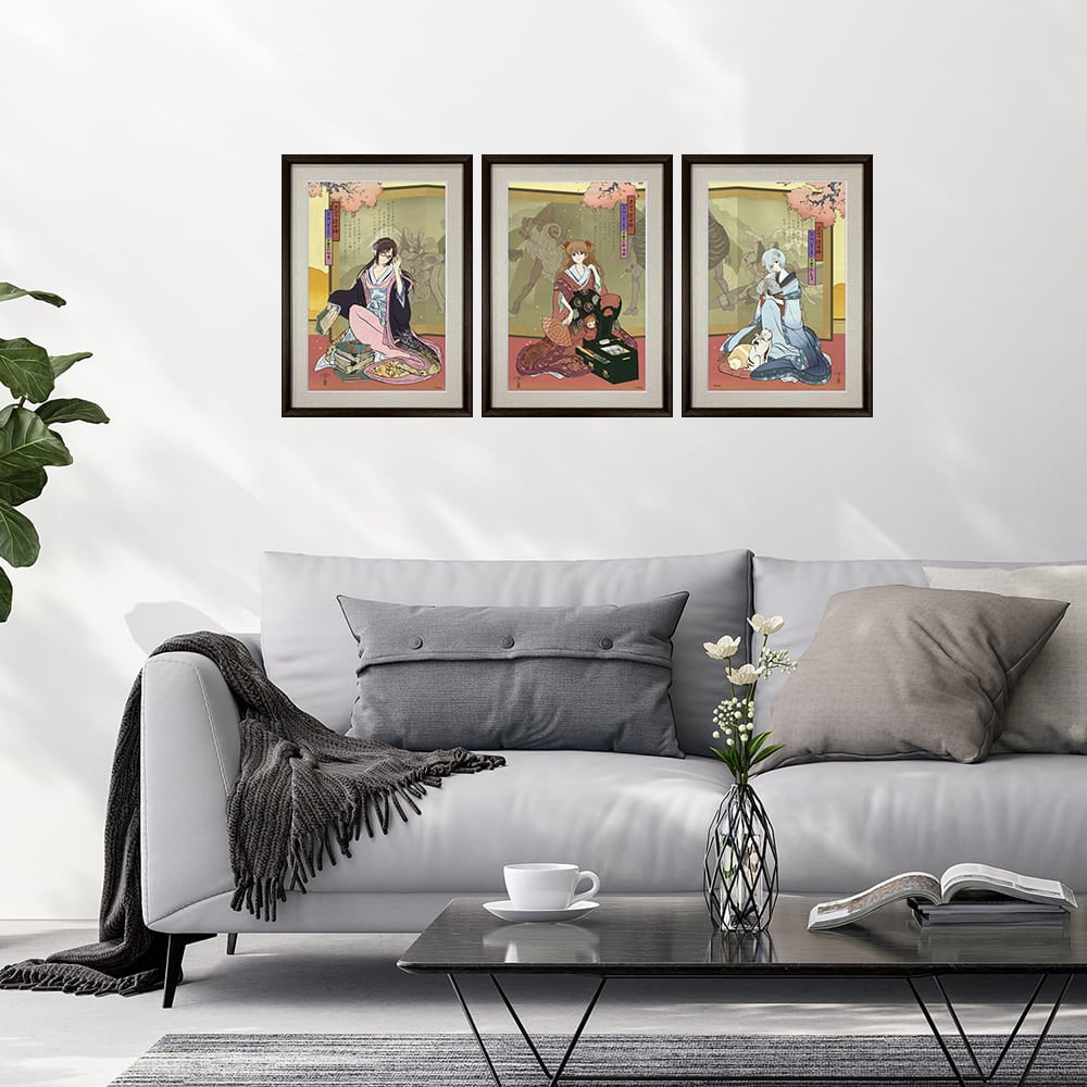 エヴァ浮世絵「箱根八里美人三画揃 マリ」　共通カラー単品　版三 エヴァ浮世絵「箱根八里美人三画揃 マリ」｜浮世絵工房