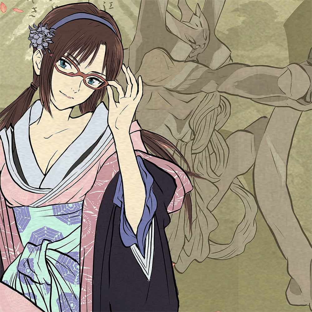 エヴァンゲリオン 浮世絵 箱根八里美人三画揃 真希波マリ キャラ用カラー 版三 エヴァ浮世絵「箱根八里美人三画揃 レイ」｜浮世絵工房