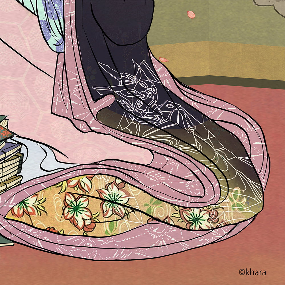 エヴァ浮世絵「箱根八里美人三画揃 マリ」　共通カラー単品　版三 エヴァ浮世絵「箱根八里美人三画揃 マリ」｜浮世絵工房