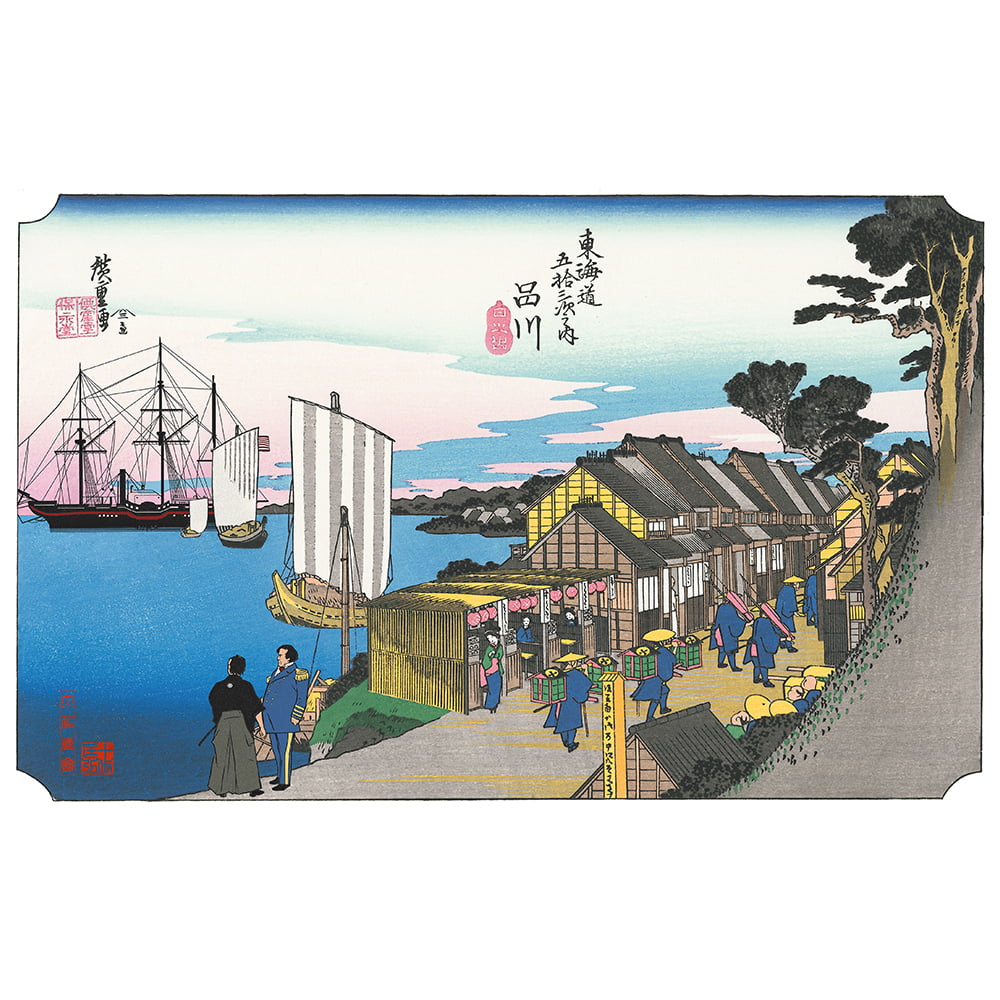 坂本龍馬 浮世絵「龍馬が見た景色 品川」【特別額装】
