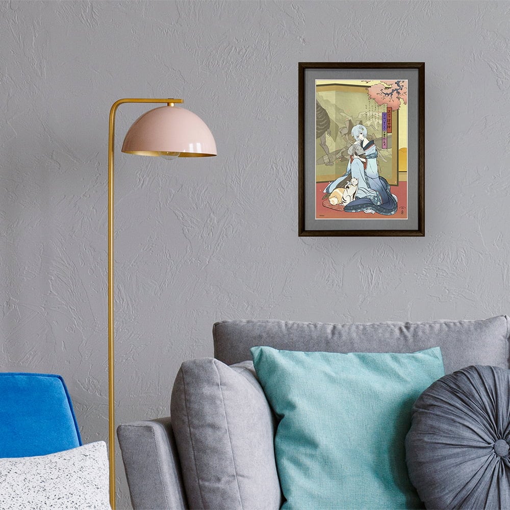 エヴァ浮世絵「箱根八里美人三画揃 レイ」