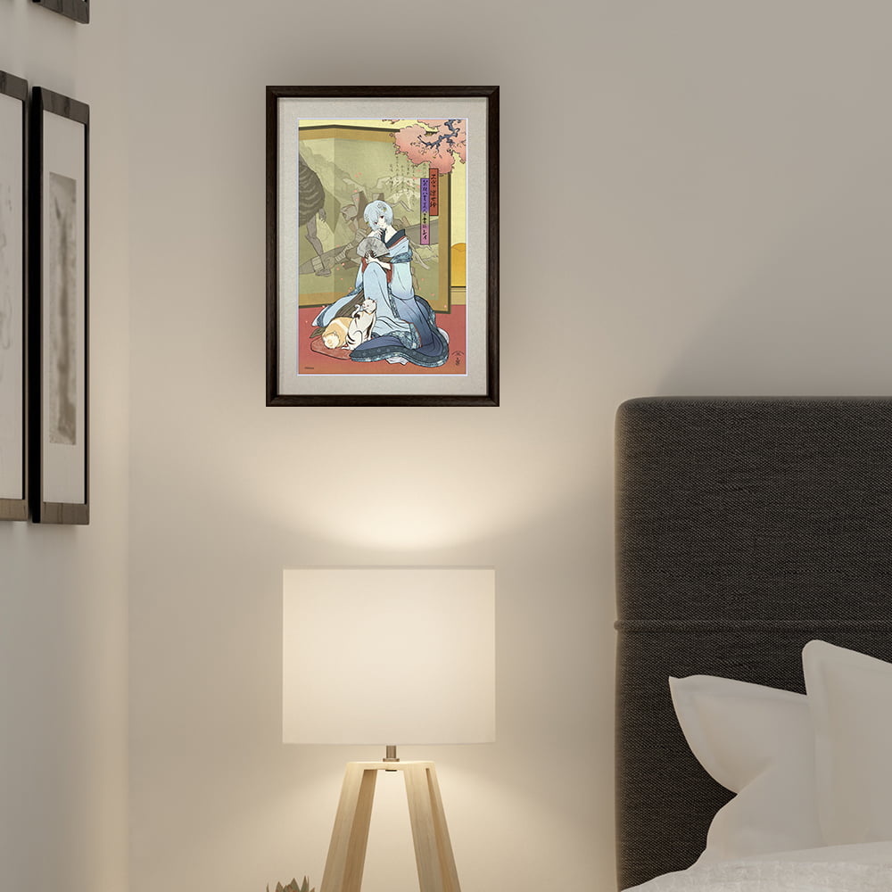 エヴァ浮世絵「箱根八里美人三画揃 レイ」　共通カラー単品　版三 エヴァ浮世絵「箱根八里美人三画揃 レイ」｜浮世絵工房