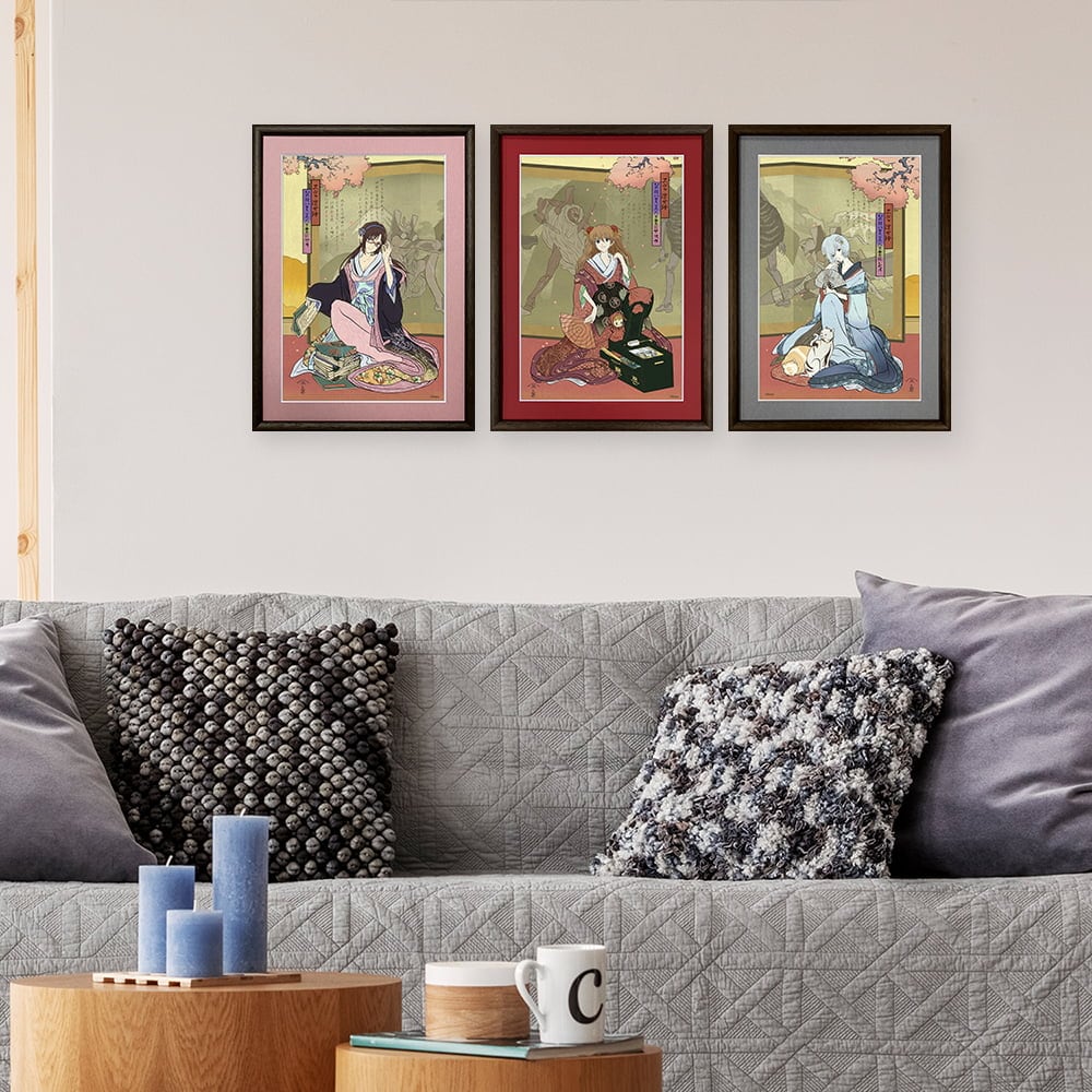 エヴァ浮世絵「箱根八里美人三画揃 レイ」　共通カラー単品　版三 エヴァ浮世絵「箱根八里美人三画揃 レイ」 共通カラー単品 版三