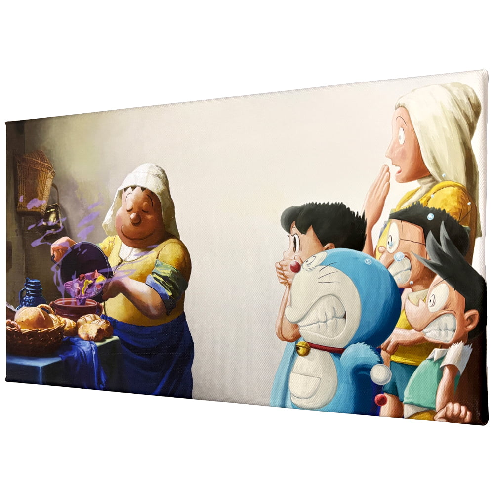 『映画ドラえもん のび太の絵世界物語』名画ファブリックボード「牛乳を注ぐ女」