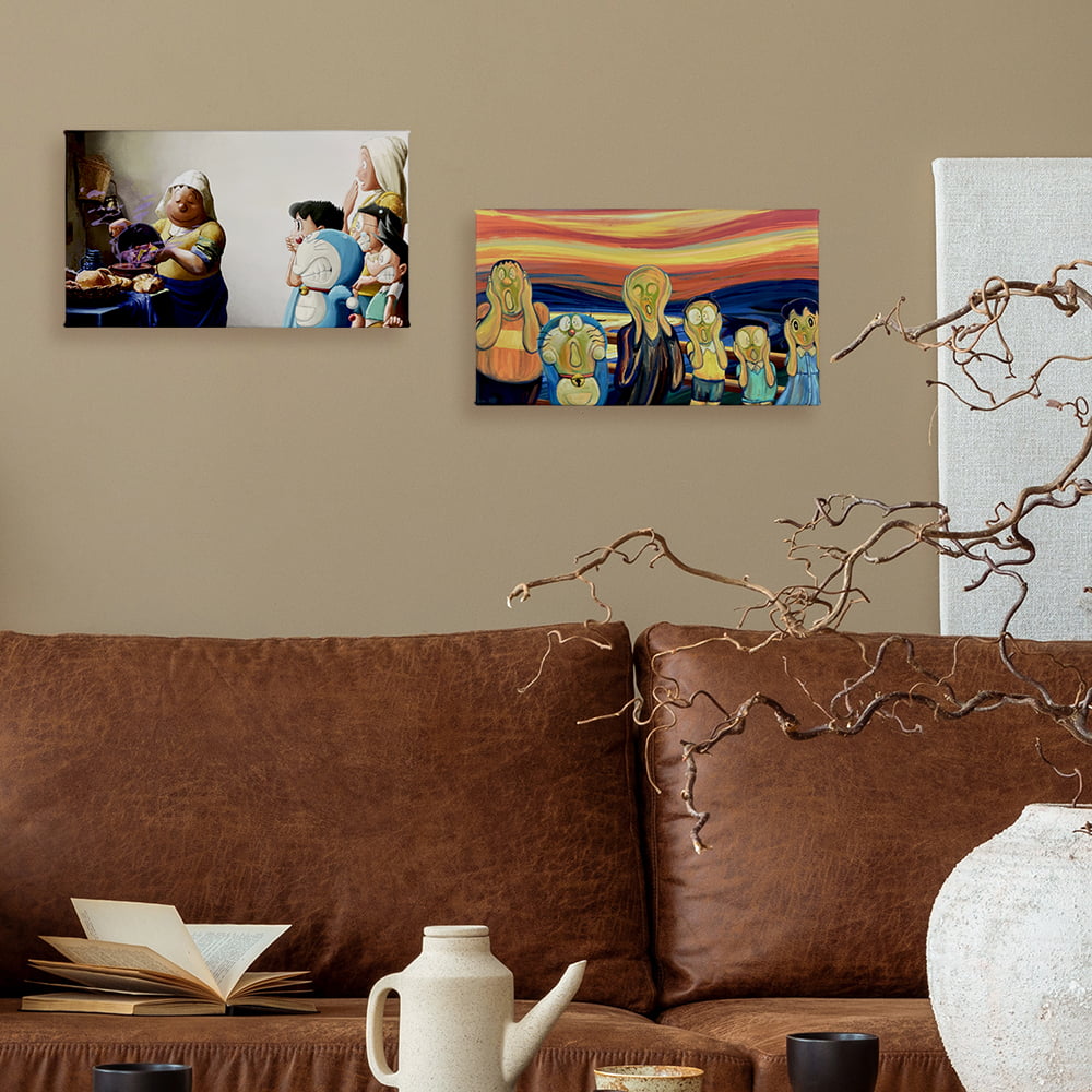 『映画ドラえもん のび太の絵世界物語』名画ファブリックボード「牛乳を注ぐ女」