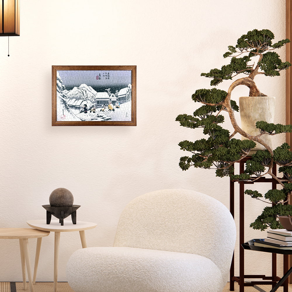 ドラえもん 浮世絵・越前和紙パズル「東海道五十三次之内 蒲原 夜之雪