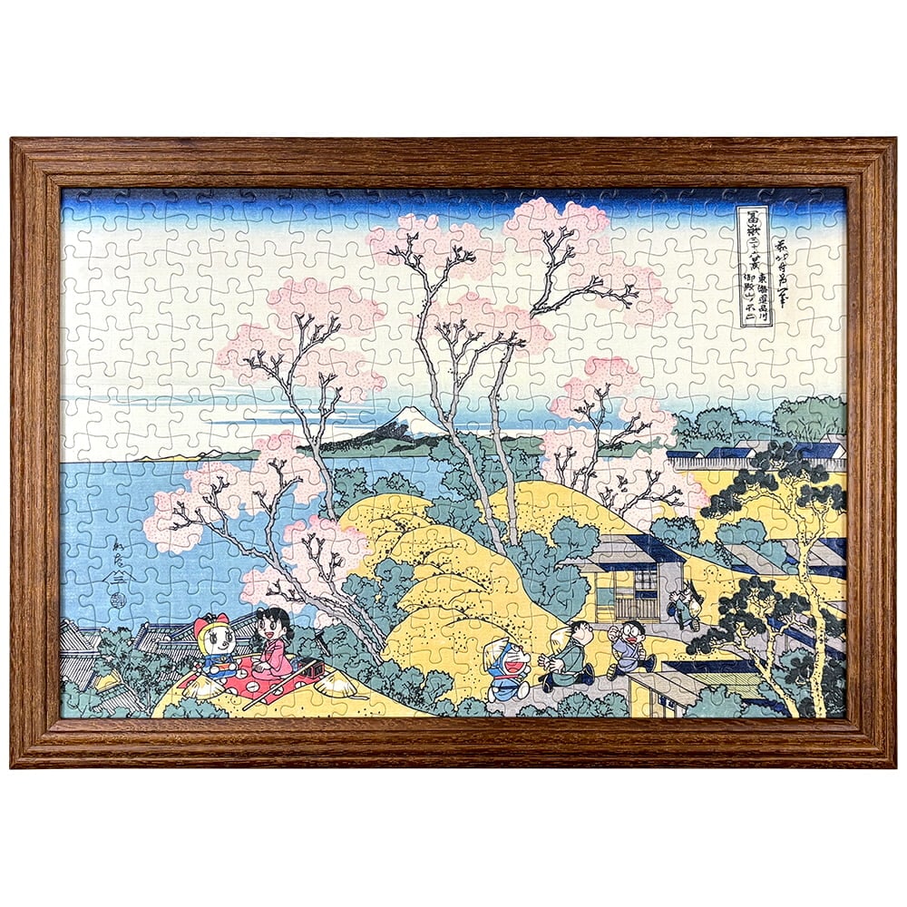 ドラえもん 浮世絵・越前和紙パズル「富嶽三十六景 東海道品川御殿山の