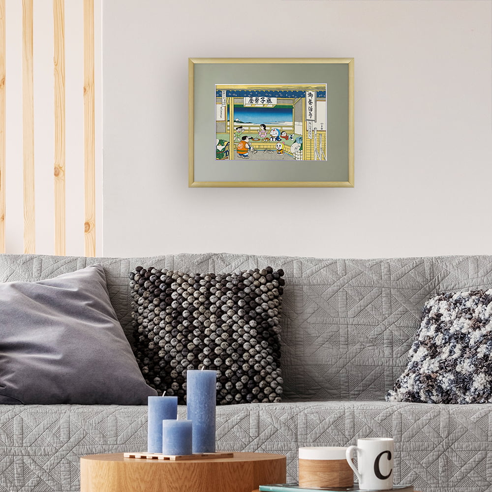 ドラえもん 浮世絵木版画「富嶽三十六景 東海道吉田」