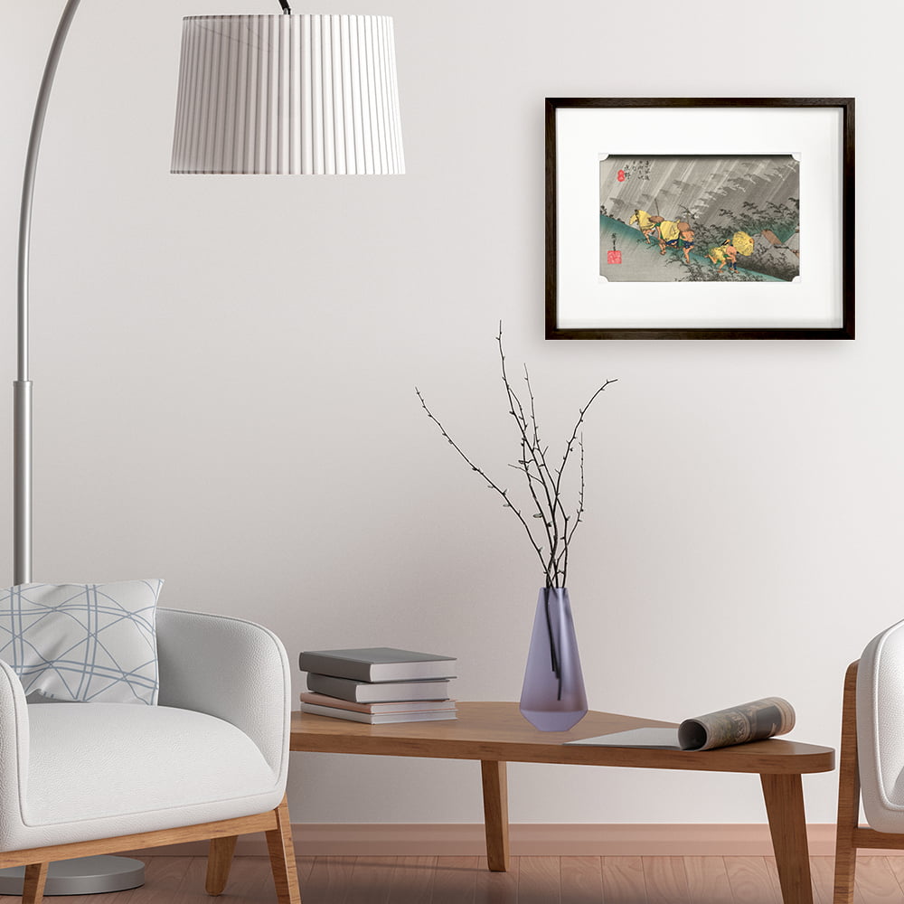 歌川広重「東海道五十三次 庄野 白雨」浮世絵木版画