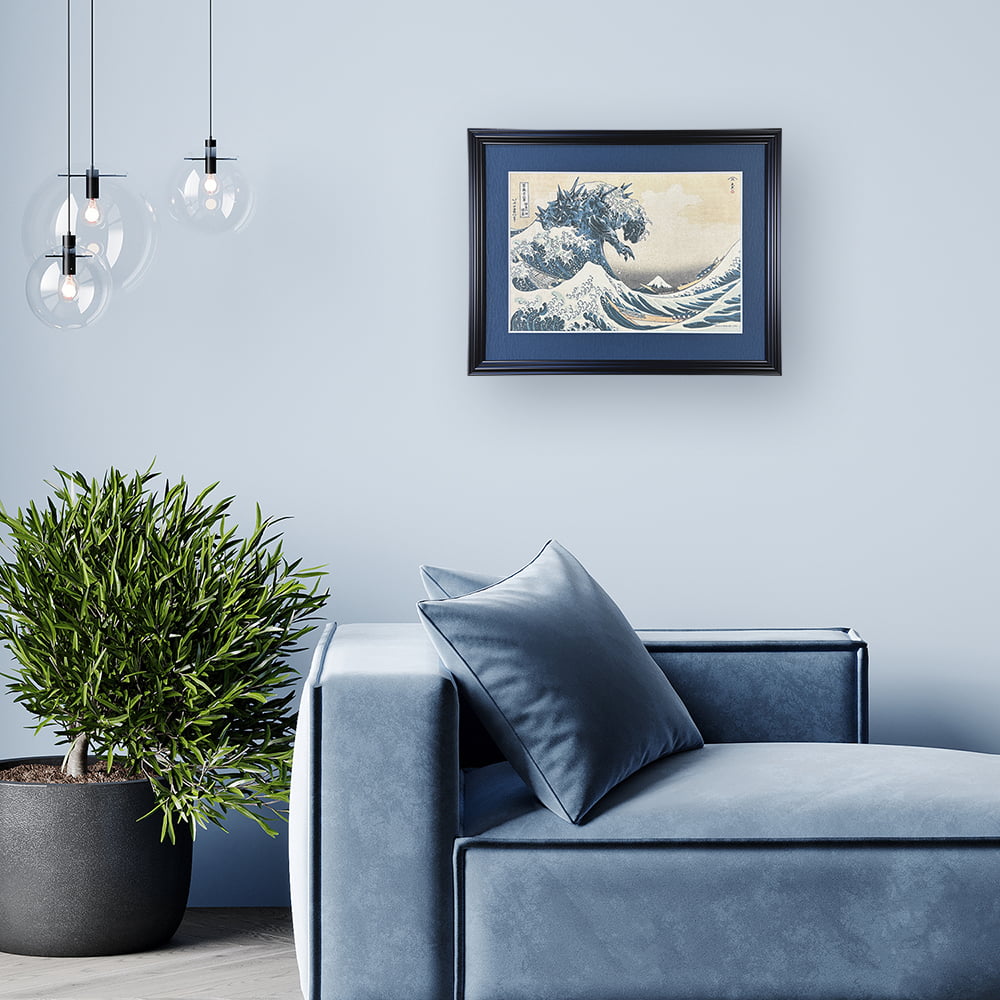 ゴジラ浮世絵 ジークレー版画「富嶽三十六景 神奈川沖浪裏」｜浮世絵工房