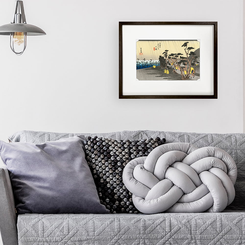 歌川広重「東海道五十三次 大磯 虎ヶ雨」浮世絵木版画