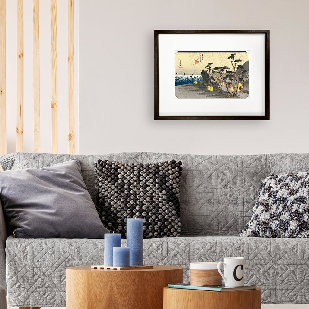 歌川広重「東海道五十三次 大磯 虎ヶ雨」浮世絵木版画