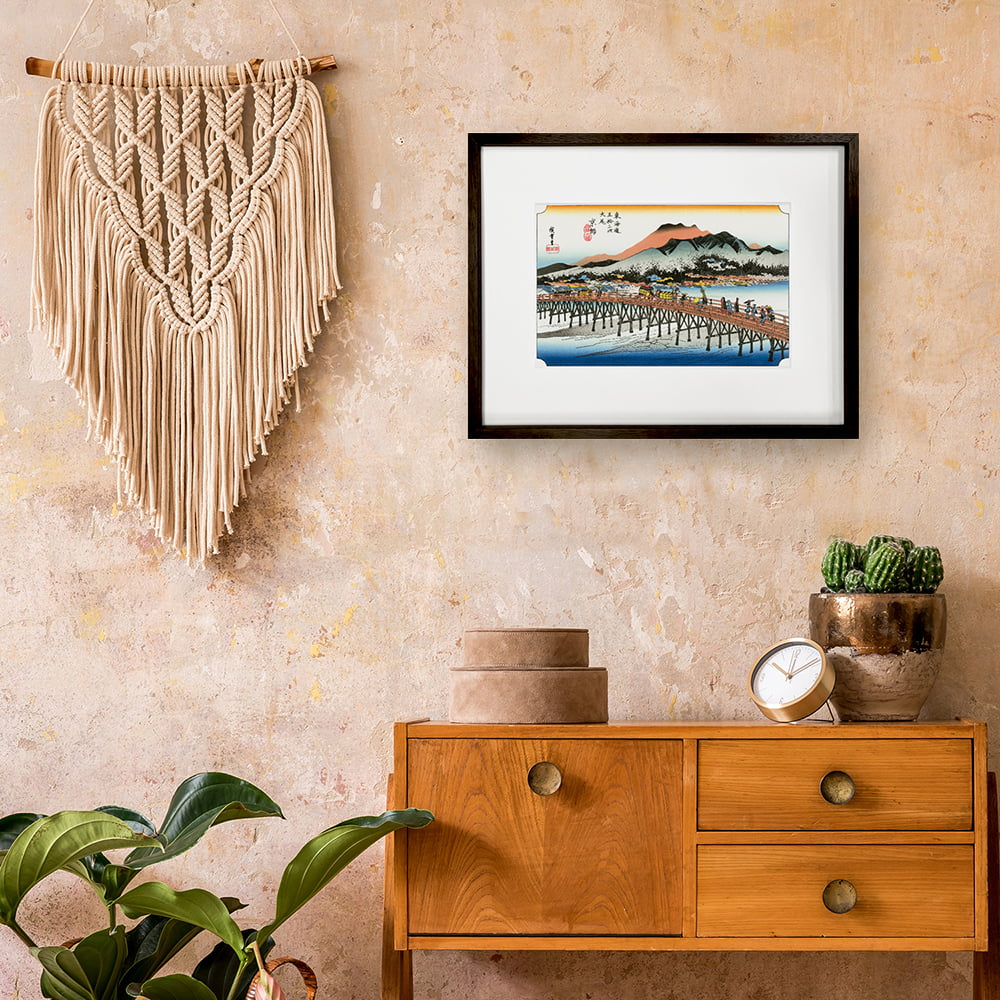 歌川広重「東海道五十三次 京師 三条大橋」浮世絵木版画