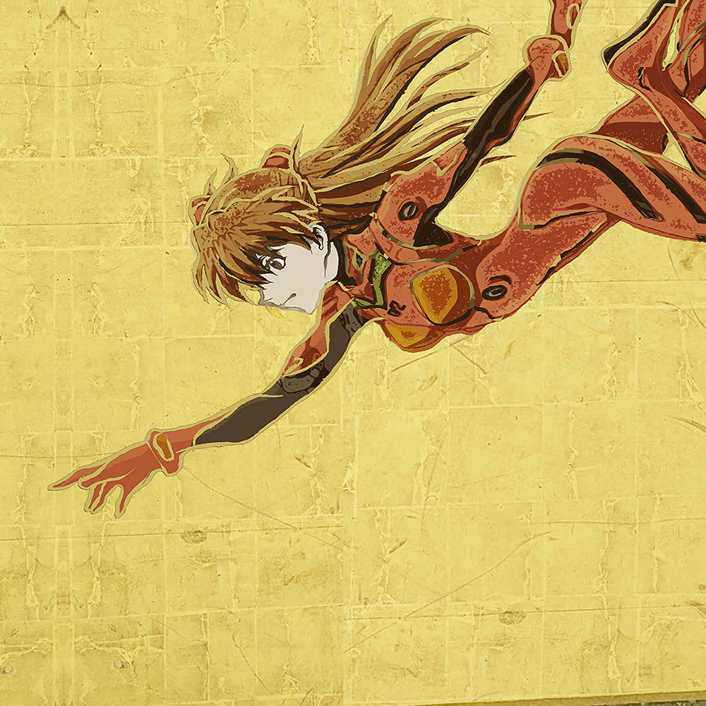 エヴァ浮世絵屏風「EVANGELION 風神雷神図屏風~風神図:2号機/アスカ」