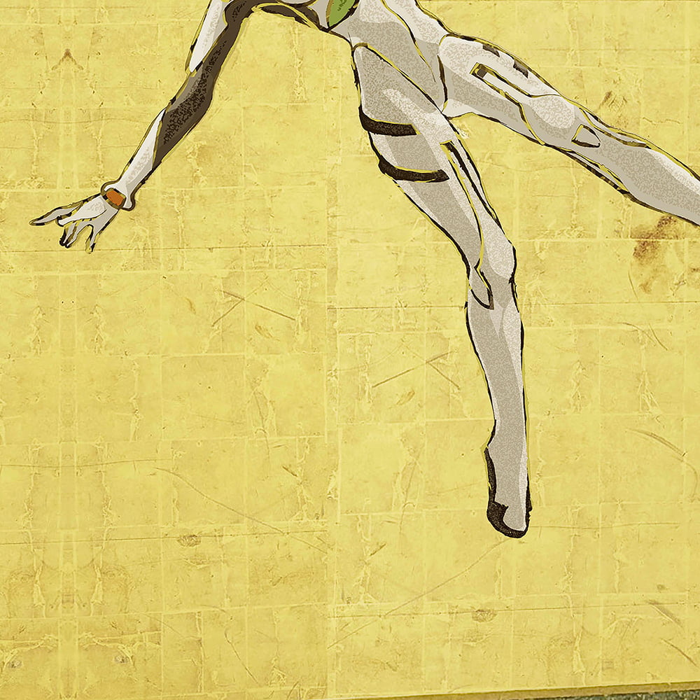 エヴァ浮世絵屏風「EVANGELION 風神雷神図屏風～風神図：零号機／レイ