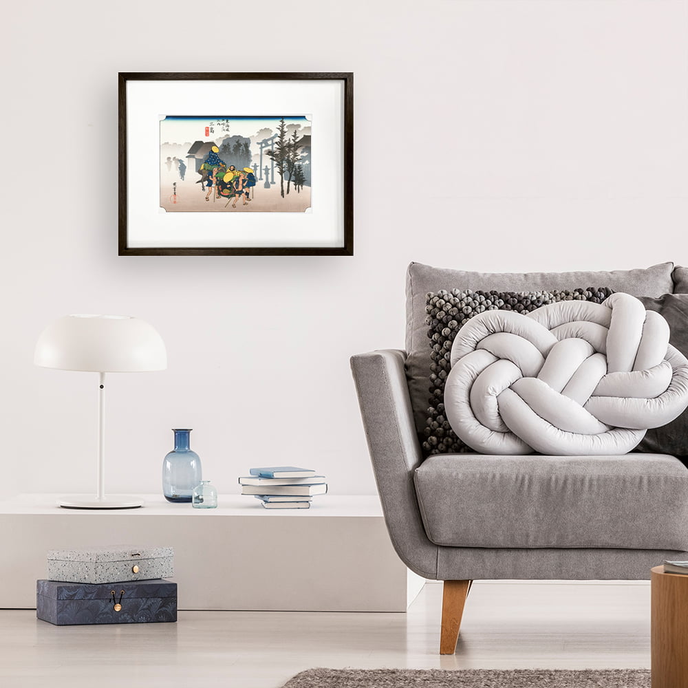 歌川広重「東海道五十三次 三島 朝霧」浮世絵木版画