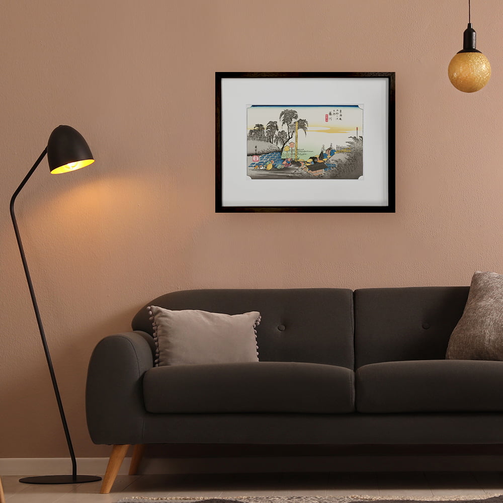 歌川広重「東海道五十三次 藤川 棒鼻ノ図」浮世絵木版画