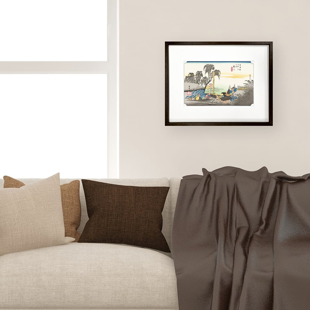 歌川広重「東海道五十三次 藤川 棒鼻ノ図」浮世絵木版画