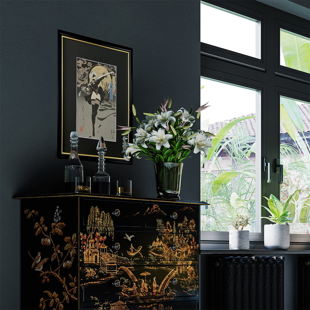 NieR:Automata』浮世絵木版画「ヨルハ二号B型」｜浮世絵工房