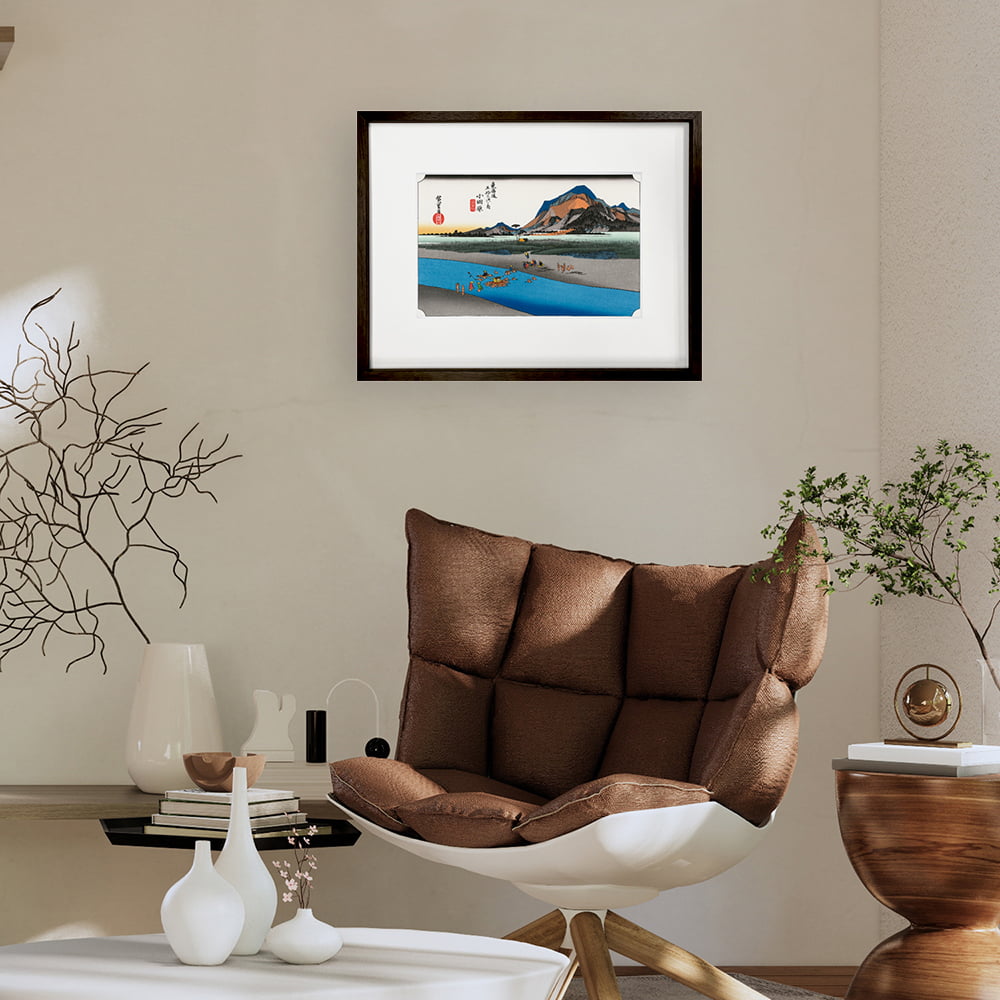 木版画　歌川広重　東海道五拾三次　浦原　彫:池田兼吉　摺:佐藤勘次郎　浮世絵 木版画 歌川広重 東海道五拾三次 浦原 彫:池田兼吉 摺:佐藤