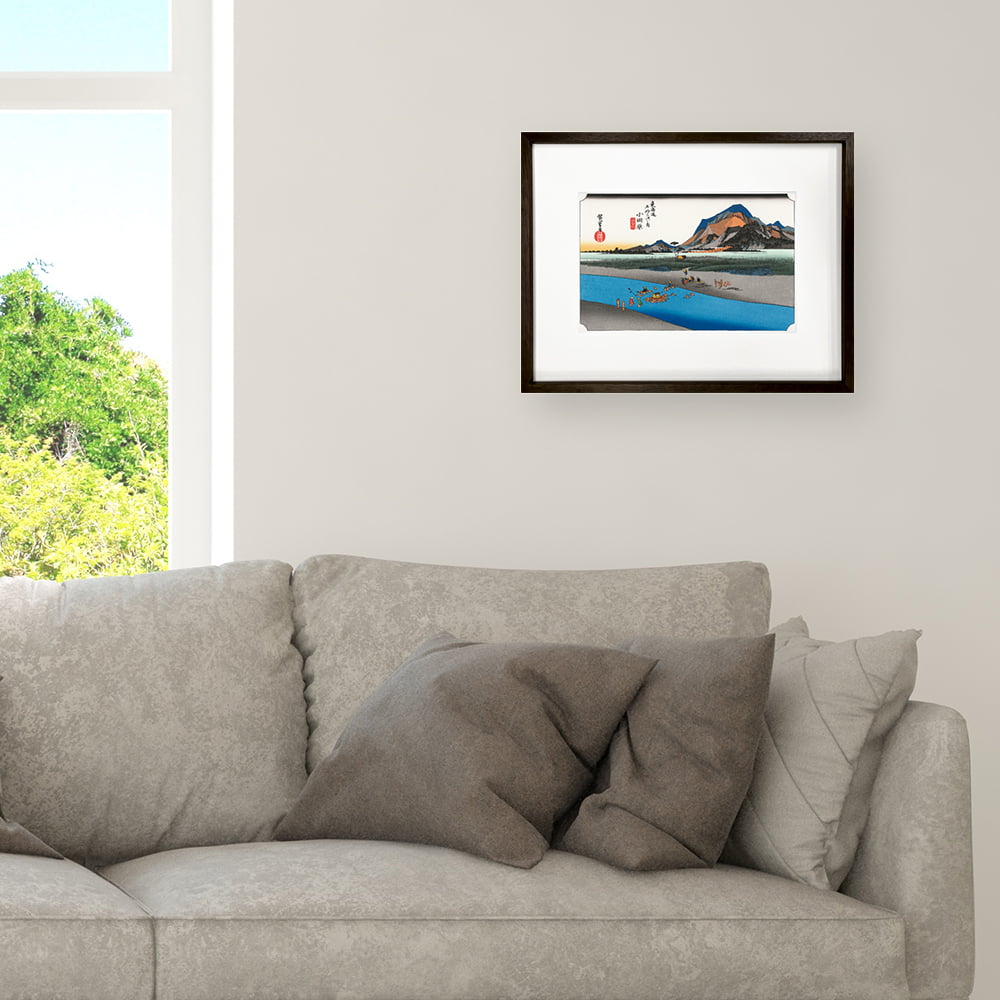 歌川広重「東海道五十三次 小田原 酒匂川」浮世絵木版画