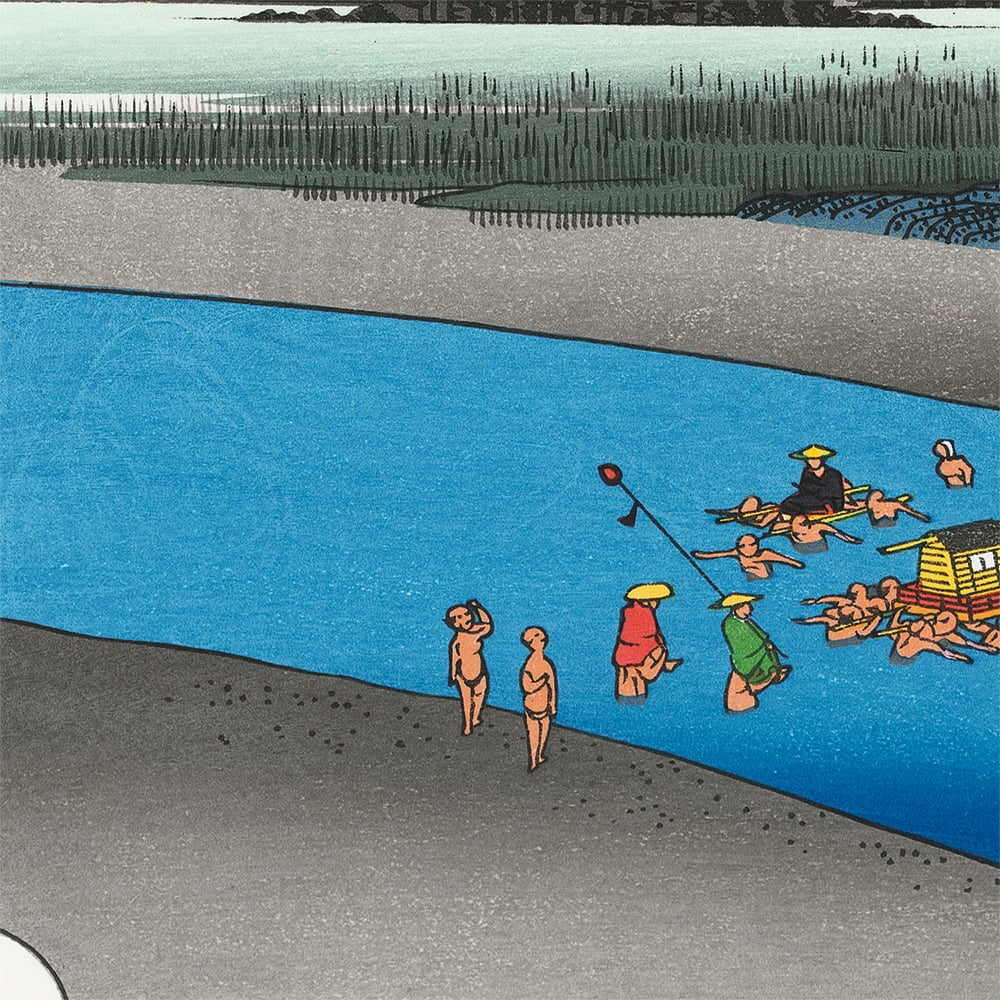 歌川広重「東海道五十三次 小田原 酒匂川」浮世絵木版画｜浮世絵工房