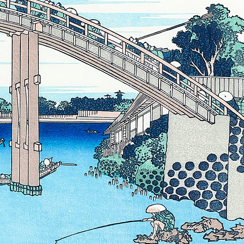 富嶽三十六景 深川万年橋下|葛飾北斎【富士山世界文化遺産登録10周年記念版】