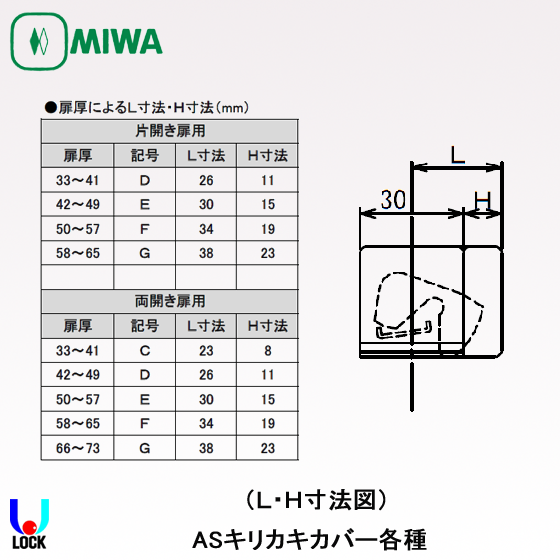 MIWA ASシリーズ電気錠用キリカキカバー 美和ロック