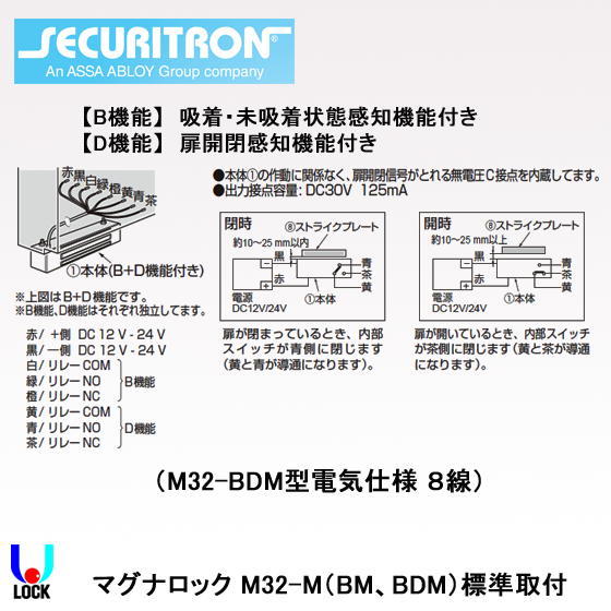 SECURITRN M32-BDM（8線） セキュリトロン マグナロック M-32