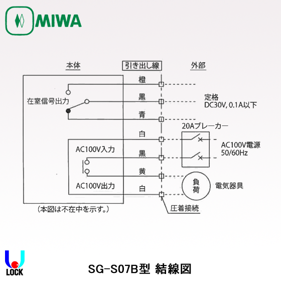 MIWA SG-S07 美和ロック ホテルカードロック 省エネカードホルダー